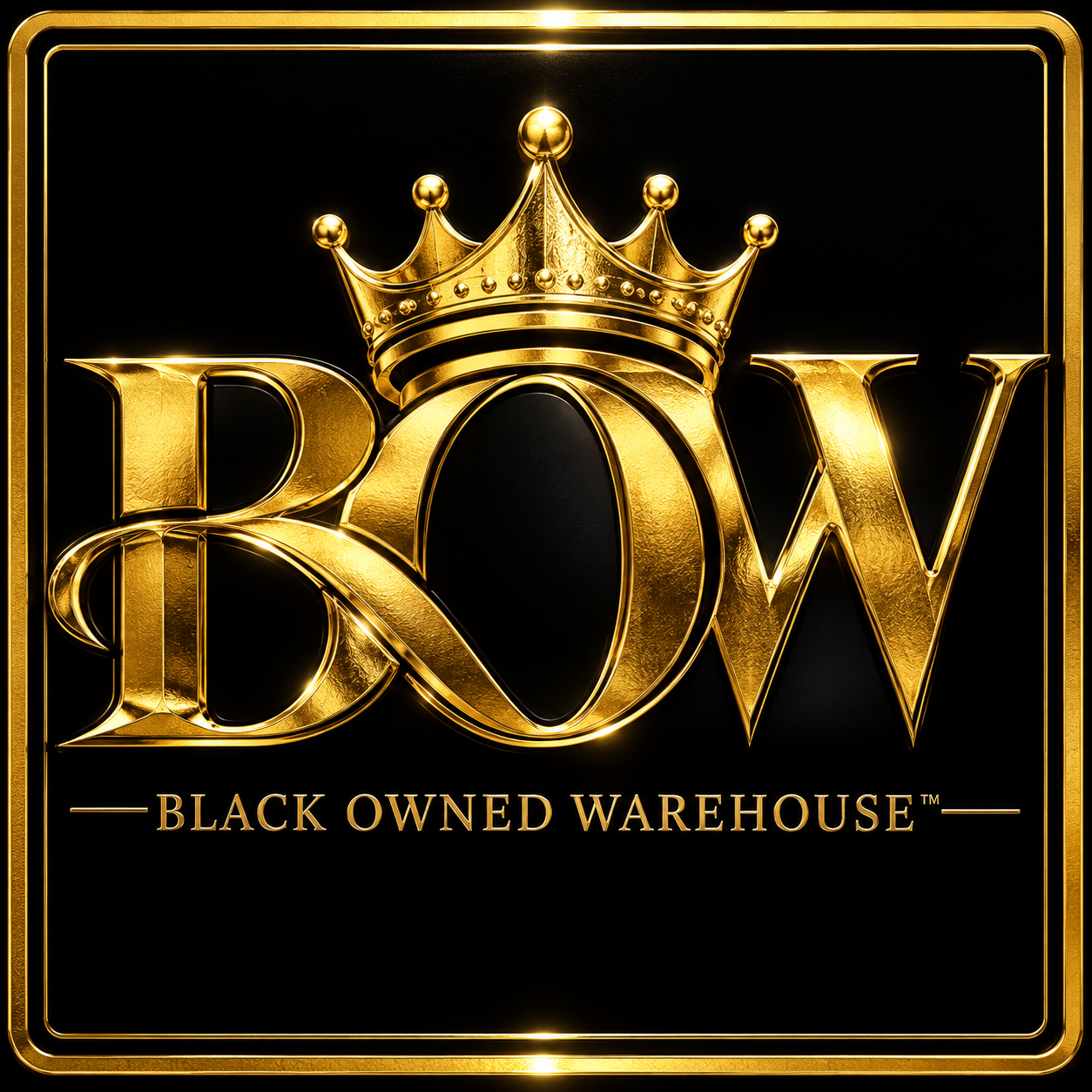 BOW crowned gold logo